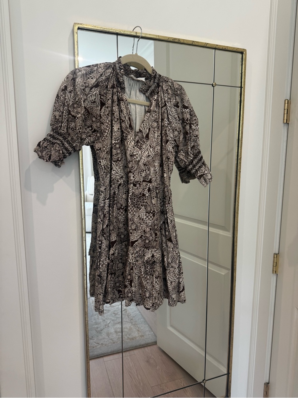 Tuckernuck Hyacinth House Brown and ivory Dress